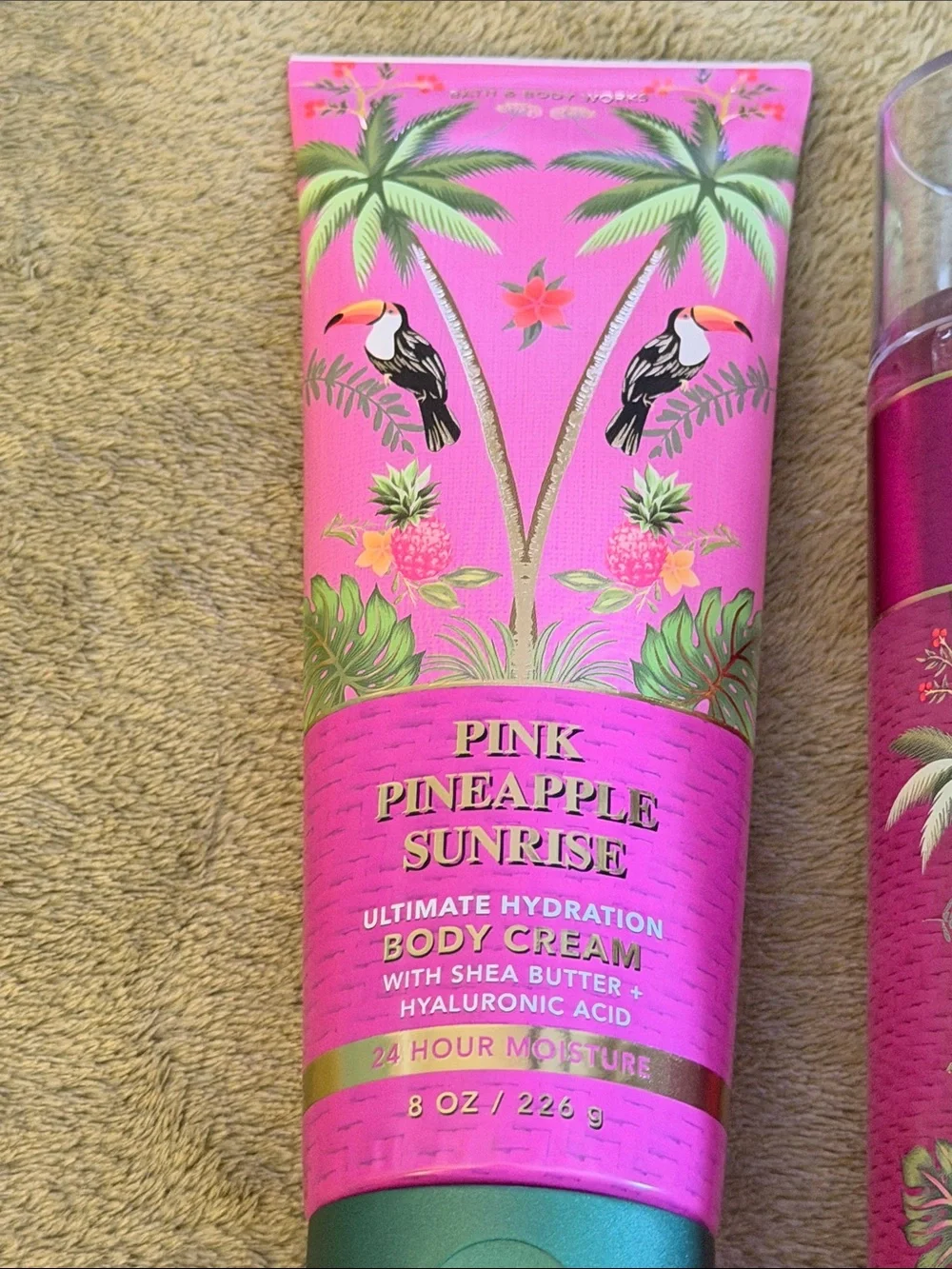 Bath & Body Works Pink Pineapple Sunrise Body Care Trio - Pink